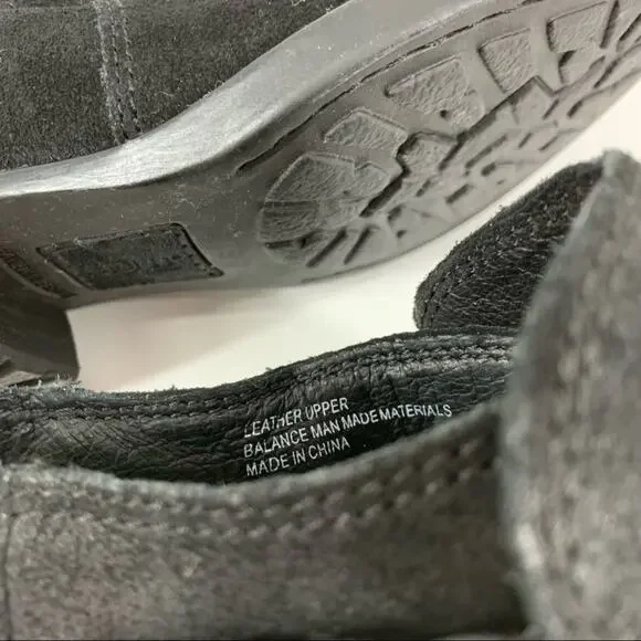 Born Nolina Leather Suede Ankle Boots Black Women’s Size 6M - Picture 9 of 10